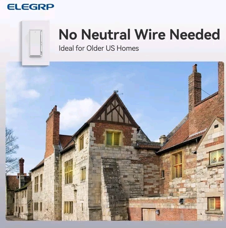 ELEGRP Digital Dimmer Light Switch for 300W Dimmable LED/CFL Lights 6 Pack