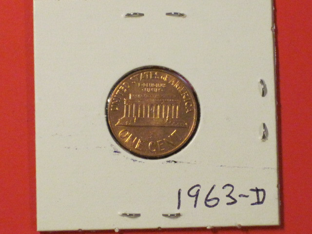 1963-D Memorial Cent - XF example! GSID 2351 / Denver Mint