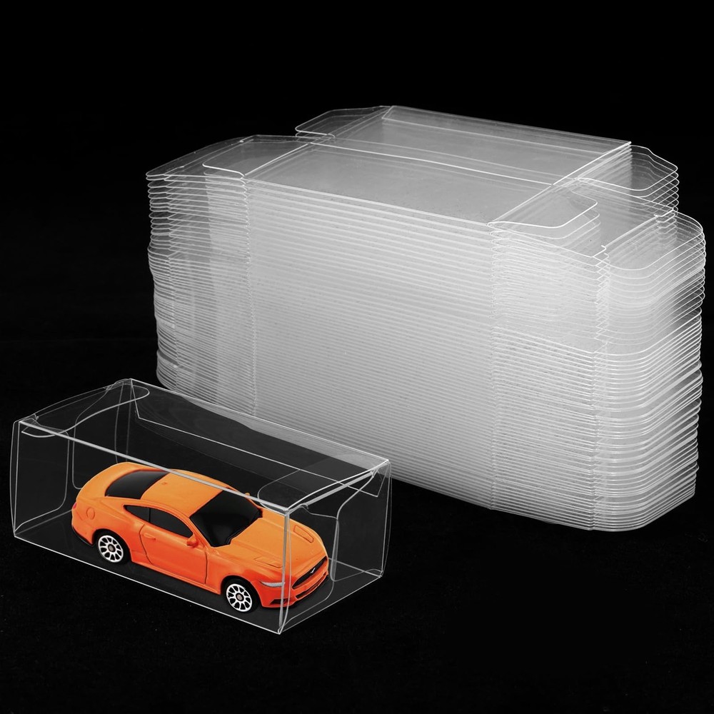 120 PCS 1/64 Display Case for Model Car,Clear Display Case,Storage Display Ca...