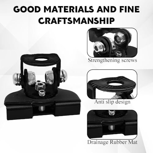 2PCS LED Light Bar Mounting Brackets, Ditch Light Brackets, Adjustable Black
