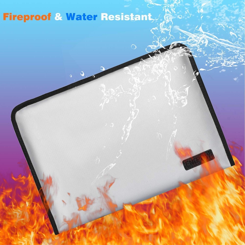ENGPOW Expanding File Folder Important Document Organizer Fireproof and Water...