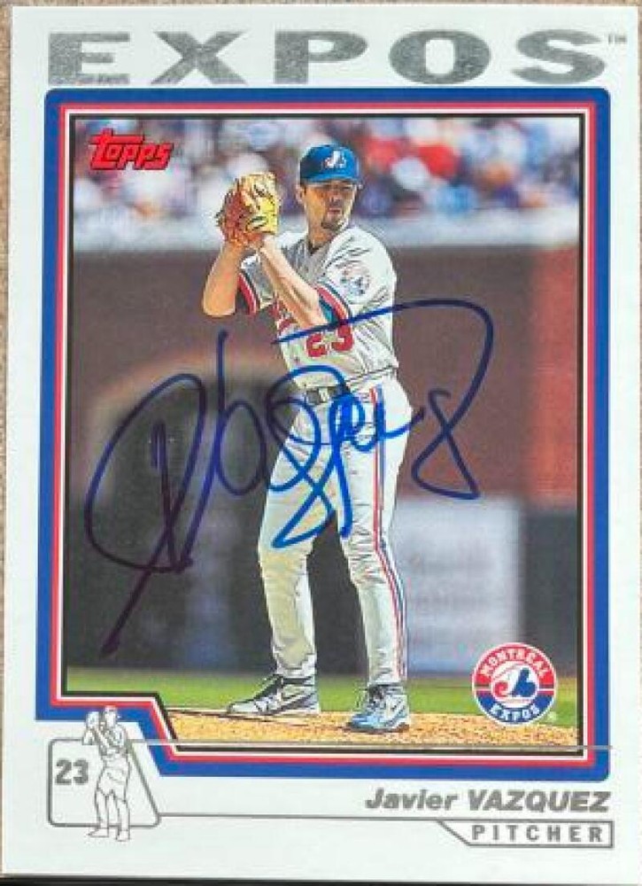 Javier Vazquez Autographed 2004 Topps #93