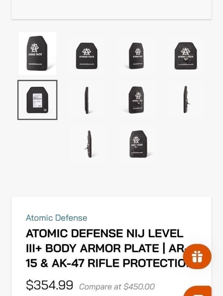 Tactical Level III+ Body Armor Plate