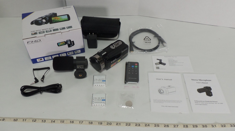 Onshowy Digital Camera With Microphone Camcorder Remote Control Night Vision