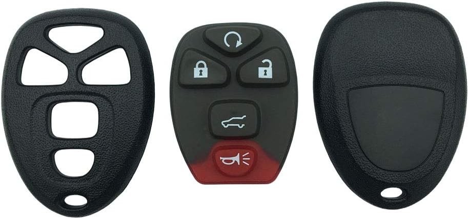 Replacement Keyless Entry Remote Key Fob Shell Case with 5 Button Fit for Chevy