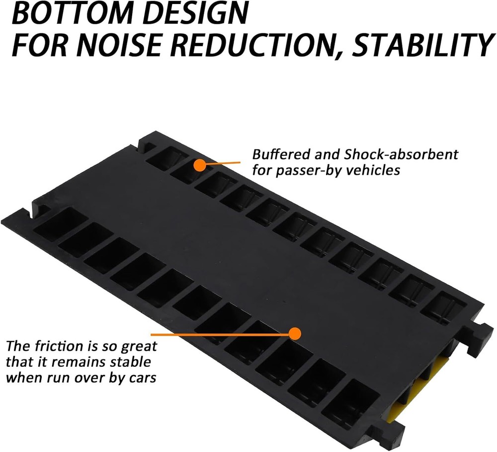 Rubber Cable Ramp 3 Large Channel Cable Protector Ramps