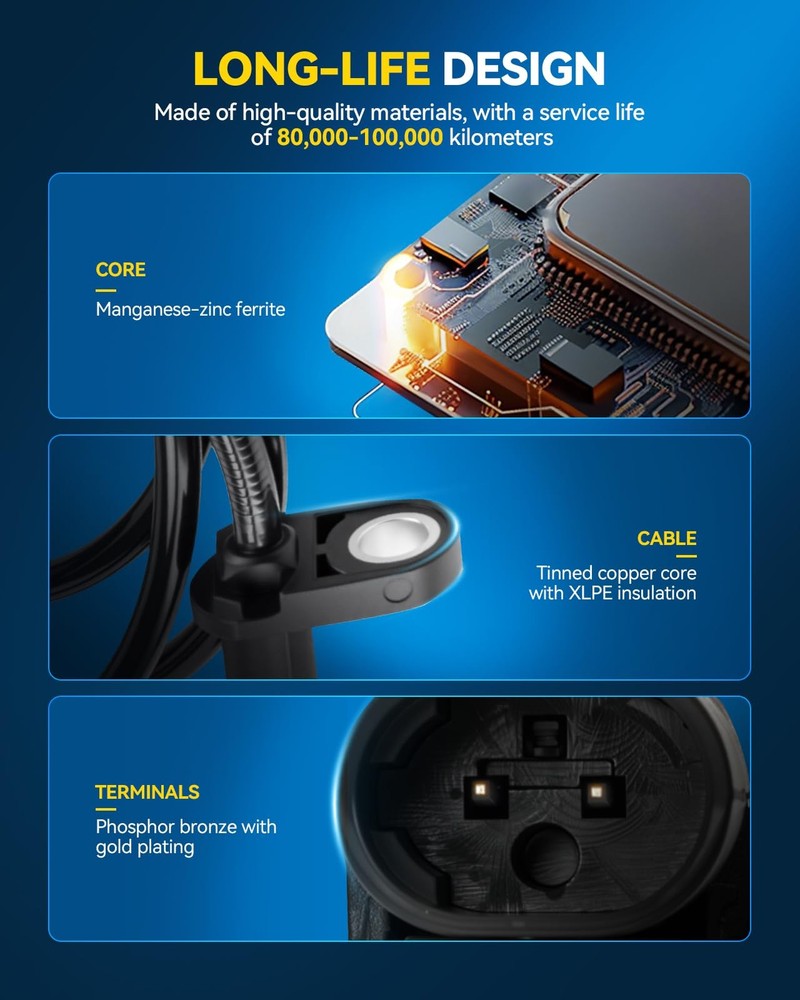 Front ABS Wheel Speed Sensor for Ram 2500 3500 20142018 Replacement Parts