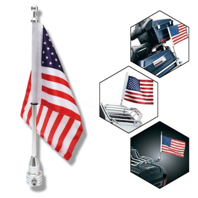 American Flag Print Flagpole Luggage Polyester Durable