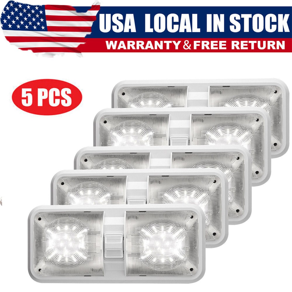 5 PCS 12V Led RV Ceiling Dome Light RV Interior Lighting for Trailer Camper US