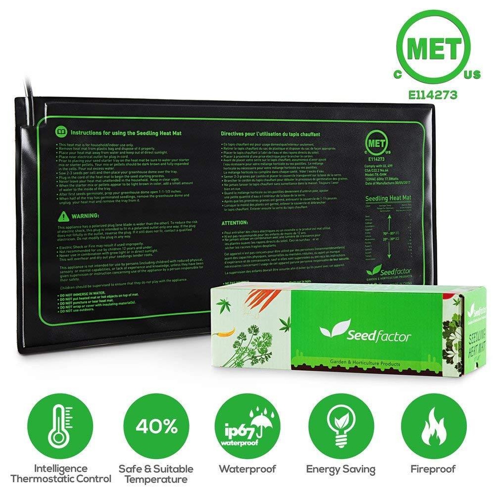 Seedling Heat Mat Seed Starting Pad Warm Hydroponic Heating TemperatureRegulated