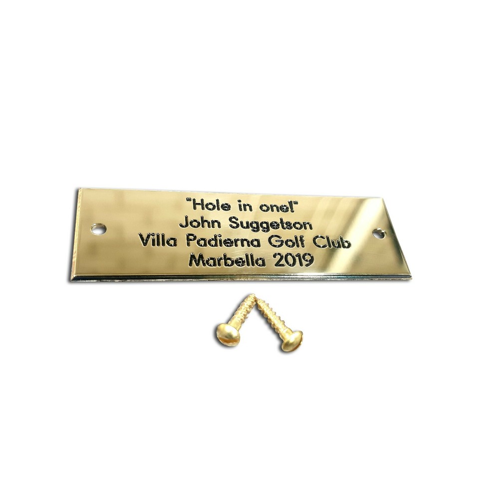 Small rectangular name plaque Solid Brass or Aluminium Engraved 5 sizes