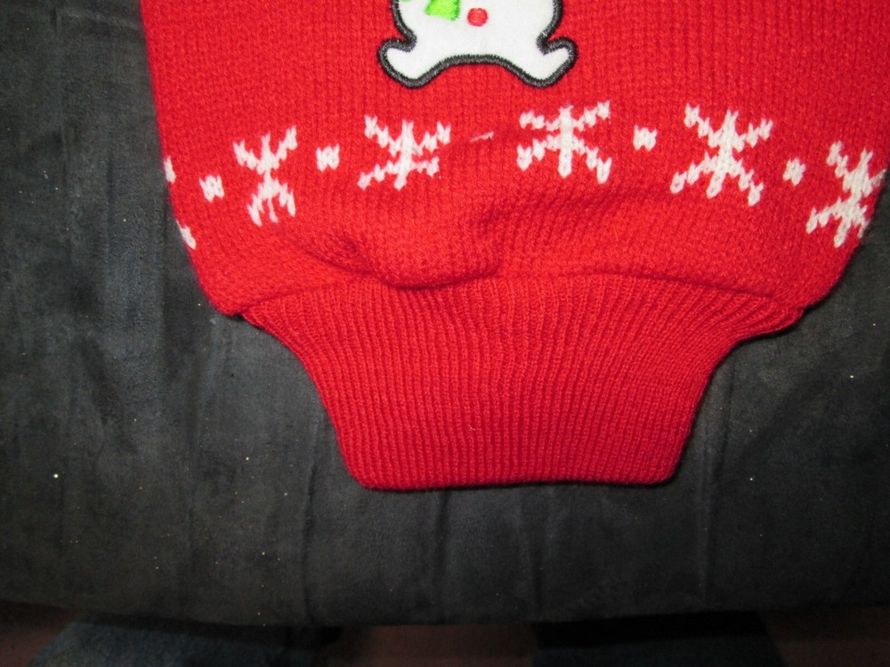 Pet Snowman Sweater Medium NWT