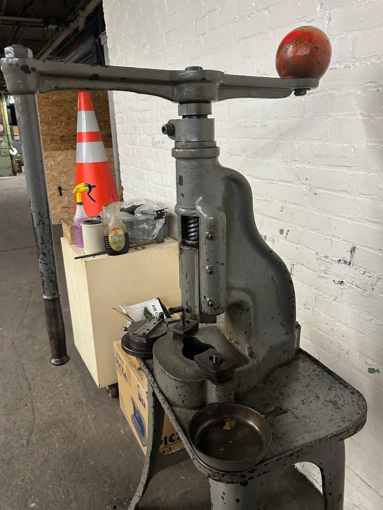 E.A. Adams Type Screw / Fly Press, Model #2 Original Paint!