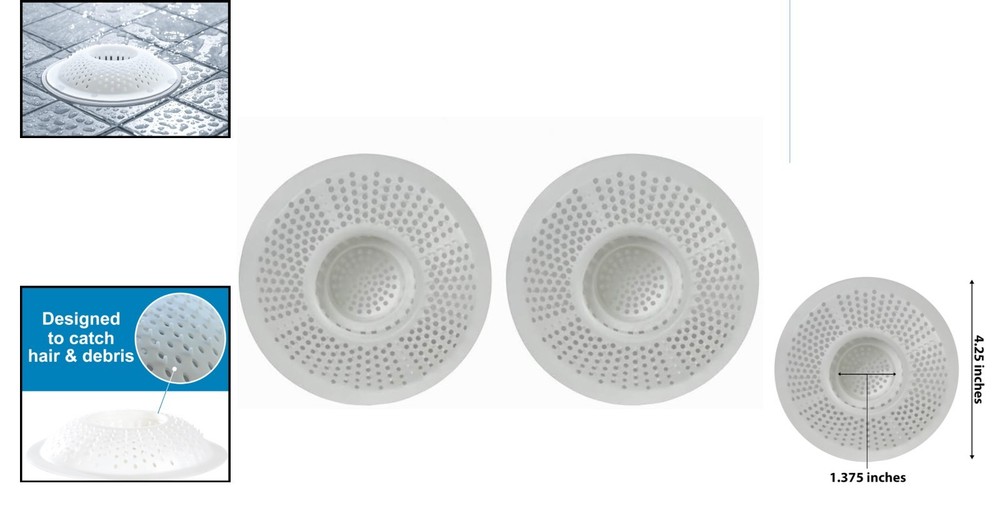 Hairstopper 2-Pack: Patented Drain Protector for Efficient Clog Prevention