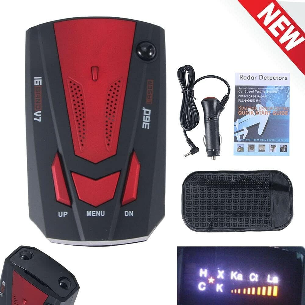Comprehensive 360° Laser Radar Detector with Multi-Band Alerts - Enhanced Safety