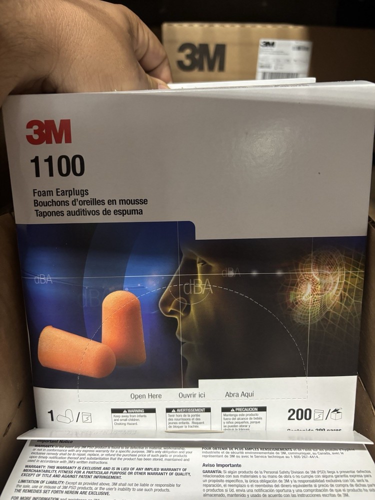 3m 1100 Earplugs- 5boxes(1000PAIR)/CASE
