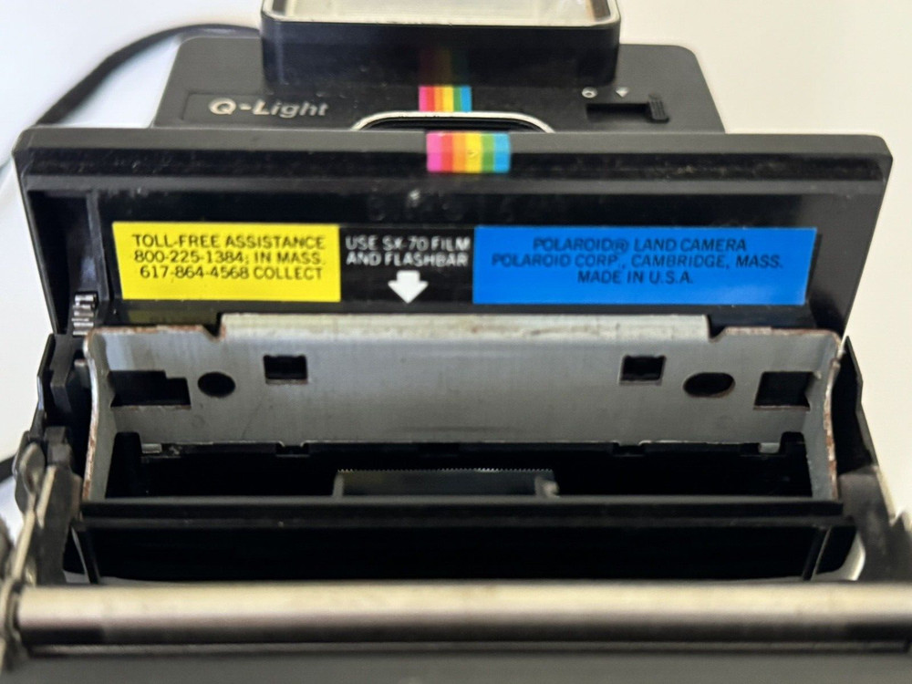 Polaroid One Step Plus Rainbow Land Camera with Q-Light Flash NOT Tested
