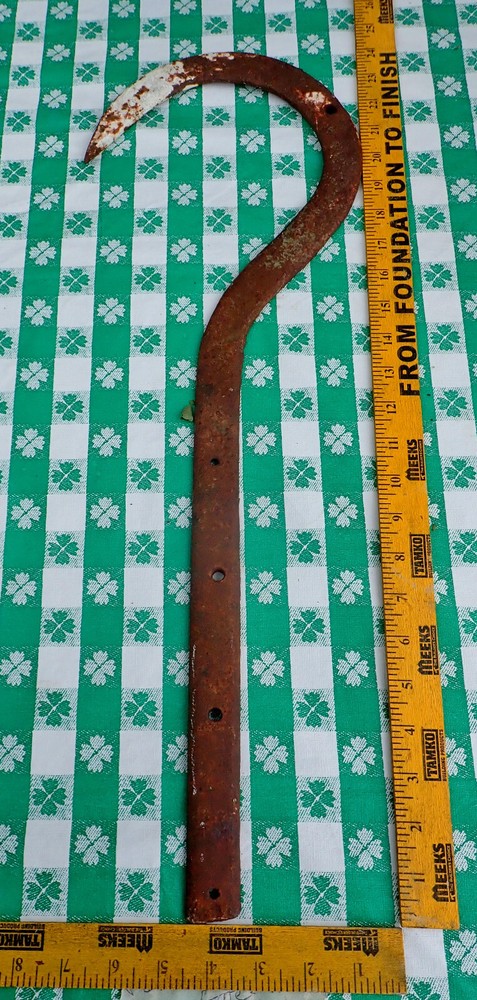 Unique Vintage Antique Rustic Iron Barn Gate? Hook 24" Long