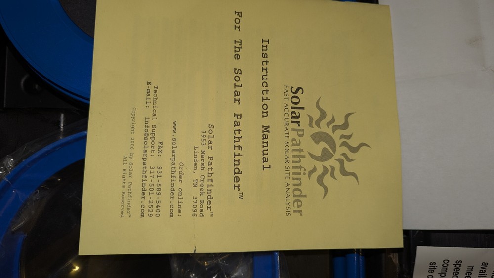 Solar Pathfinder Kit w/Carrying Case SOFTWARE NOT INCLUDED