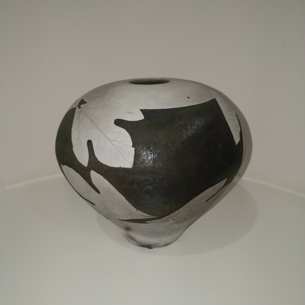 Ceramic Vase 8.5" Tall by Leaf Shadows - Decorative Art!