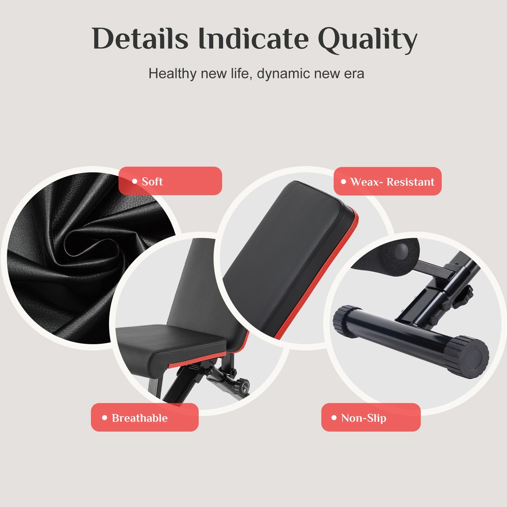 Adjustable Foldable Weight Bench for Home Gym Strength Training Workout Bench