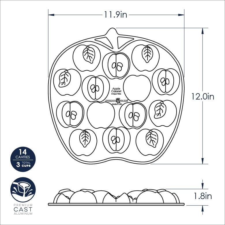 Apple Slice Cakelet Pan