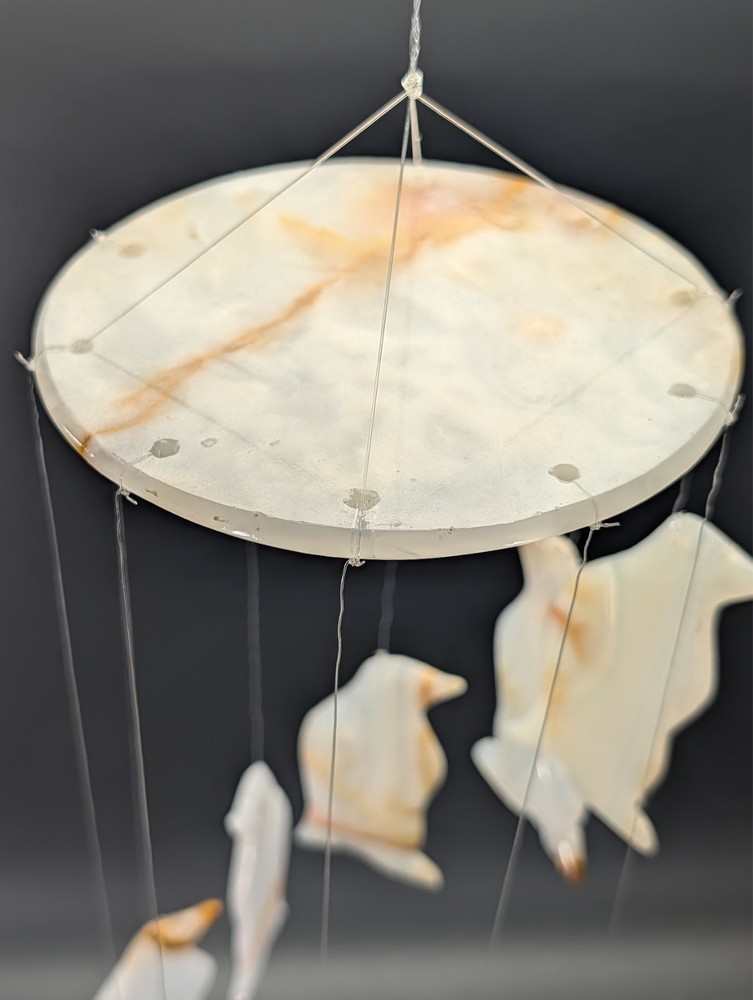 White Onyx Penguin Wind Chime