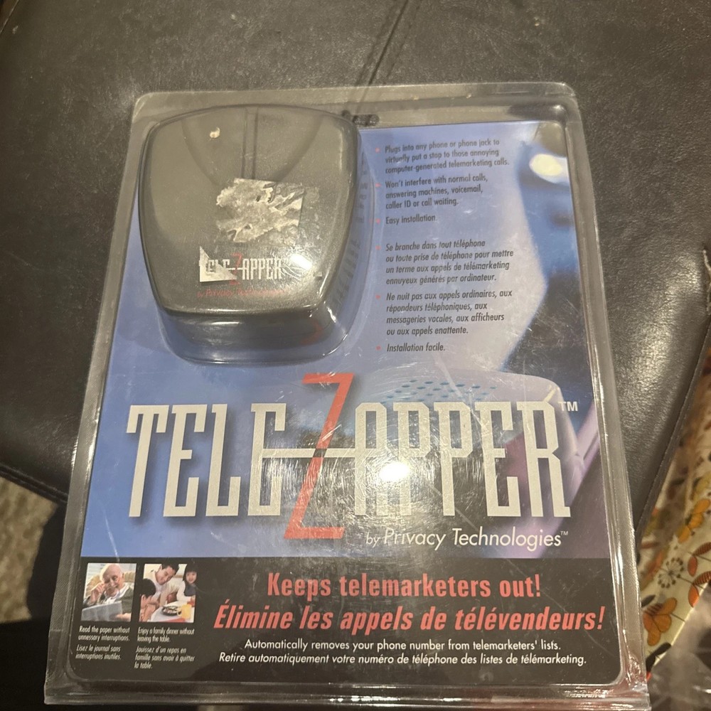 Telezapper By Privacy Technologies Keeps Telemarketers Out! - NEW SEALED PACKAGE