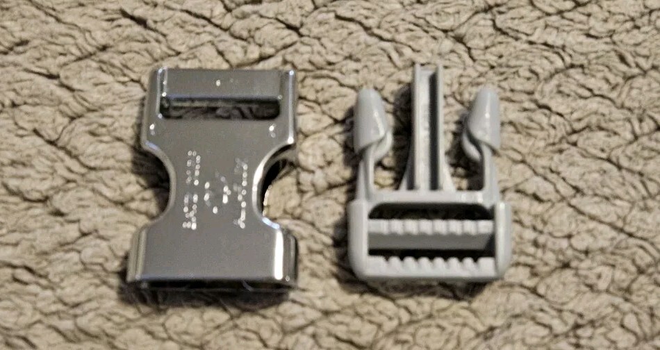 Side Release Buckle Half Plastic Half Metal 1.25 Inches Wide