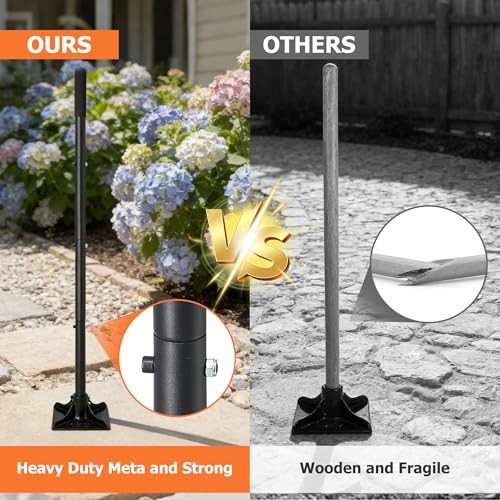 Tamper Tool, 59 Inch Long Handle Tamper Tool with Comfortable Grip,Heavy Duty