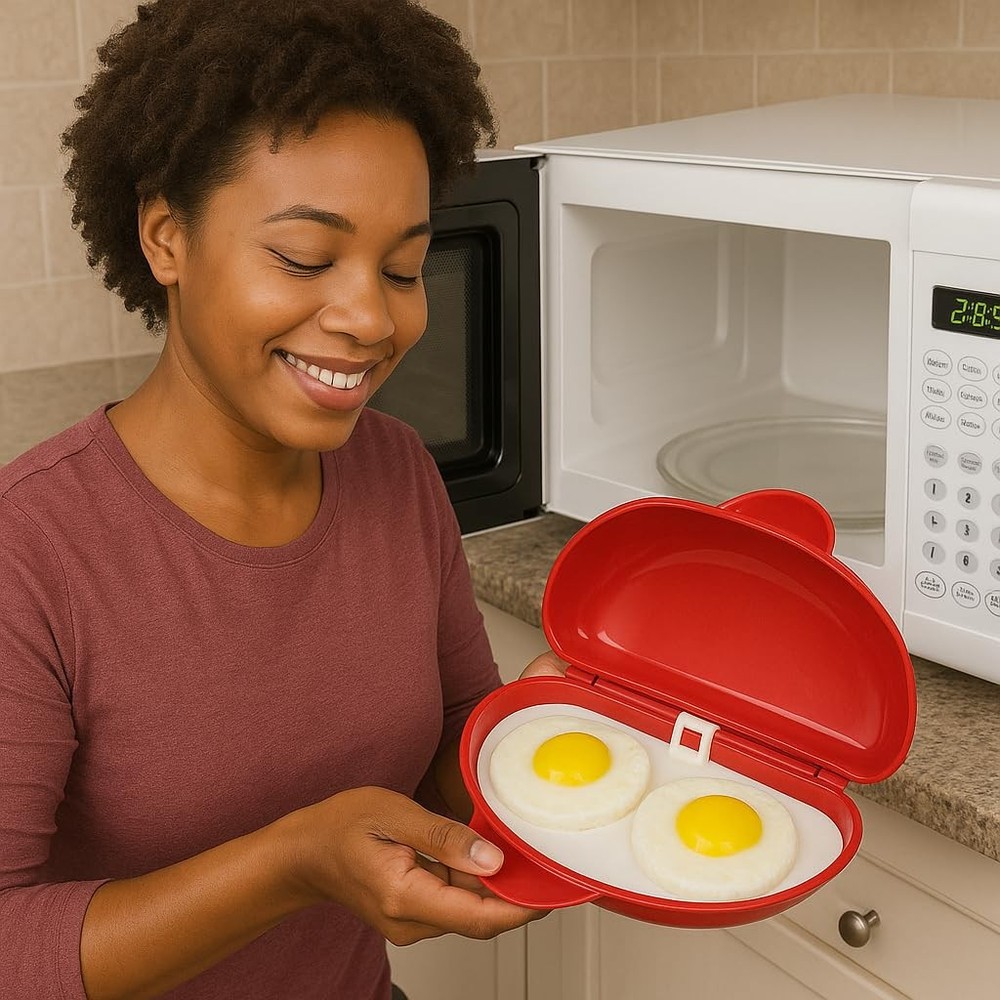 2PCS Microwave Egg Cooker Sandwich Omelet Maker
