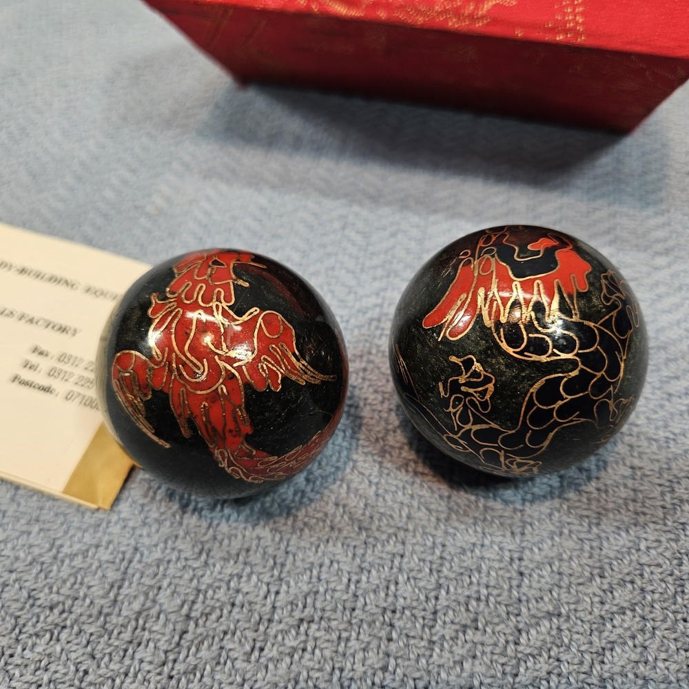 Baoding Iron Ball Direction Exercise For Stress Relief Chiming China Box manual