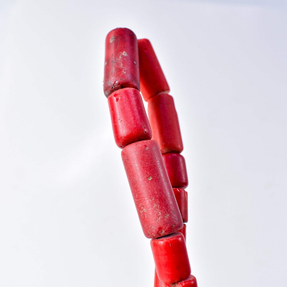 Old Bohemian Glass Red Trade Beads