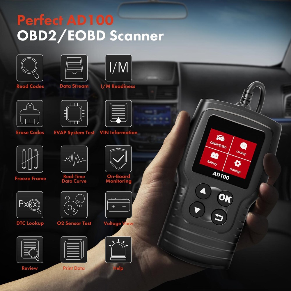 Universal OBD II Car Scanner Code Reader Check Engine Fault Diagnostic Scan Tool