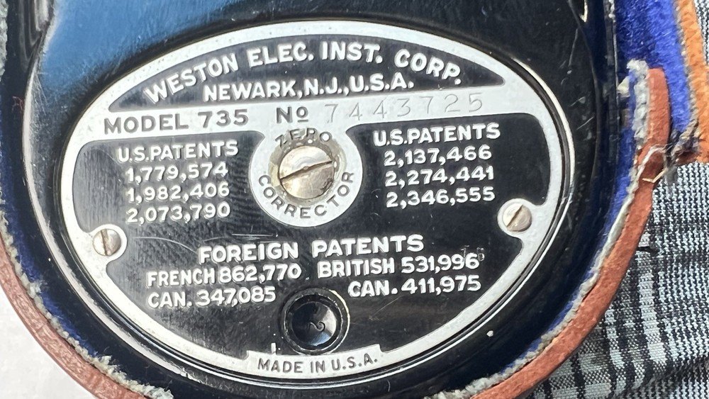 WORKING Weston Master II Universal Exposure Light Meter Model #735