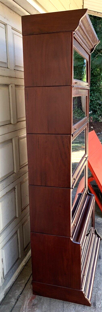 Vintage Mahogany 5 Door Stacking Bookcase