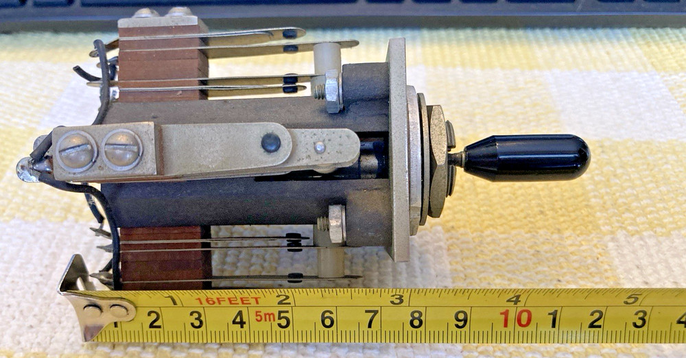 VINTAGE PANEL MOUNT 8 pole, 5 position ,non shorting, JOYSTICK LEVER SWITCH