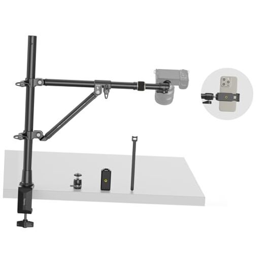 Triangle Camera Desk Mount, Max. Load 3kg/ 6.6lbs, Overhead Camera Mount