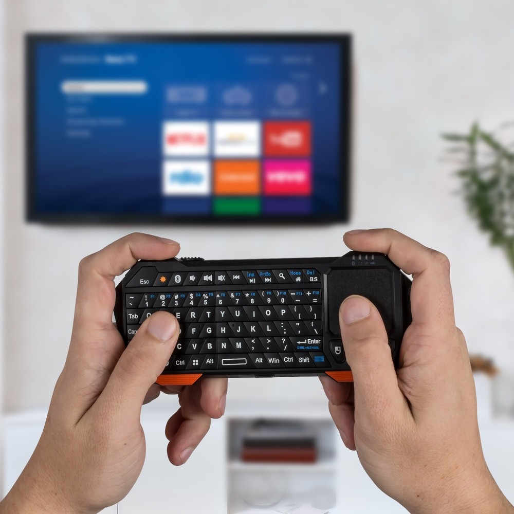 Fosmon 30FT Mini Wireless Bluetooth Keyboard Touchpad for iOS Android Windows