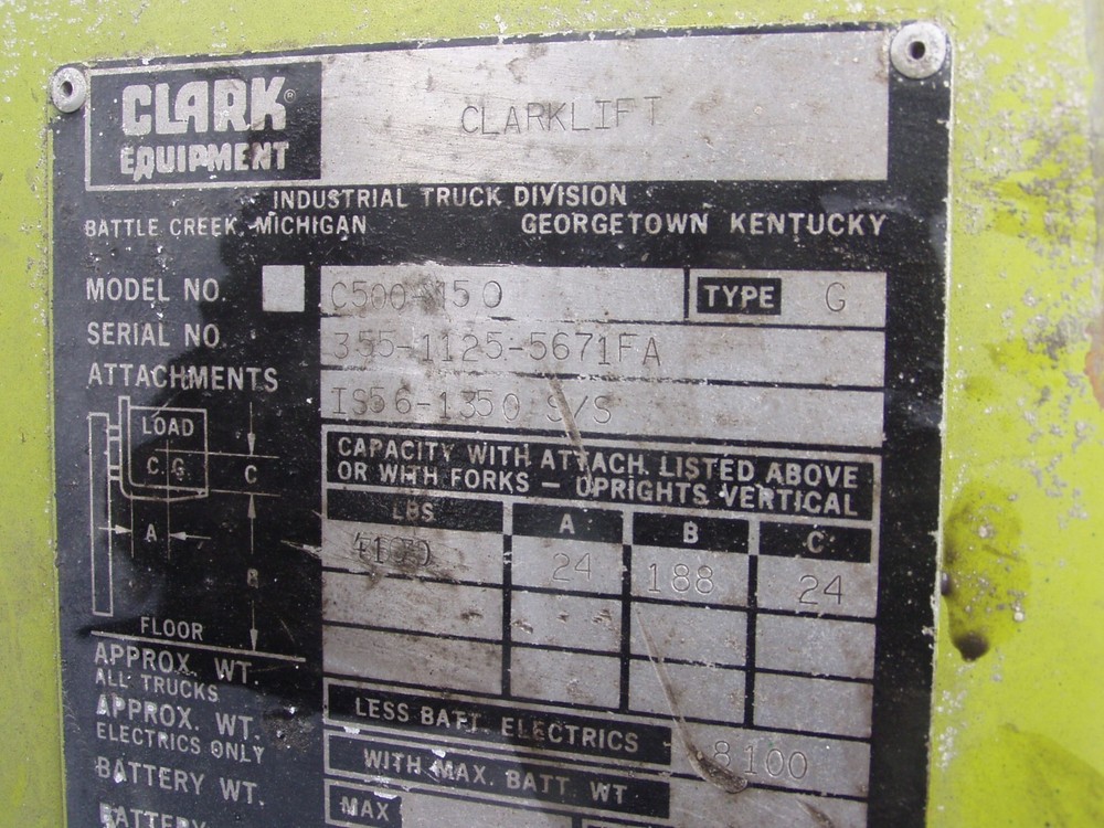 Gas Powered Clark Forklift