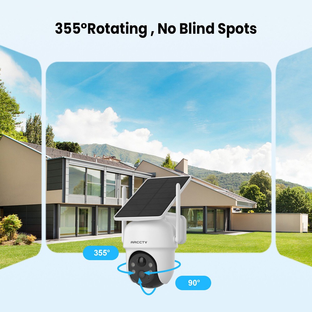 ANRAN Solar Battery Powered Wireless Security Camera System WiFi IP Outdoor Home