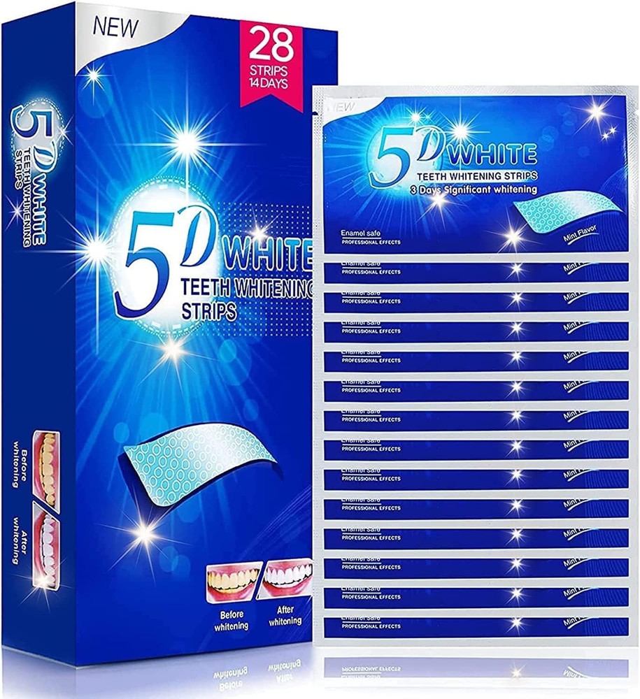 Teeth Whitening Strips, 28 Pcs Whitening Strips for Teeth Sensitive, Effective a