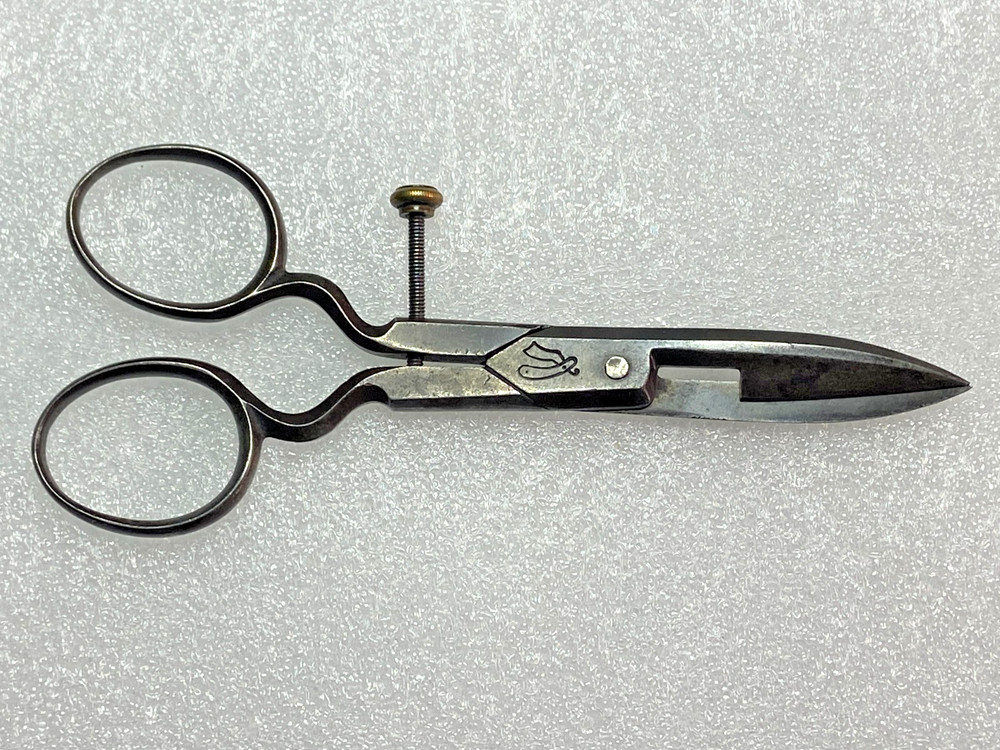 R.J. Roberts Razor Adjustable Antique Buttonhole Scissors