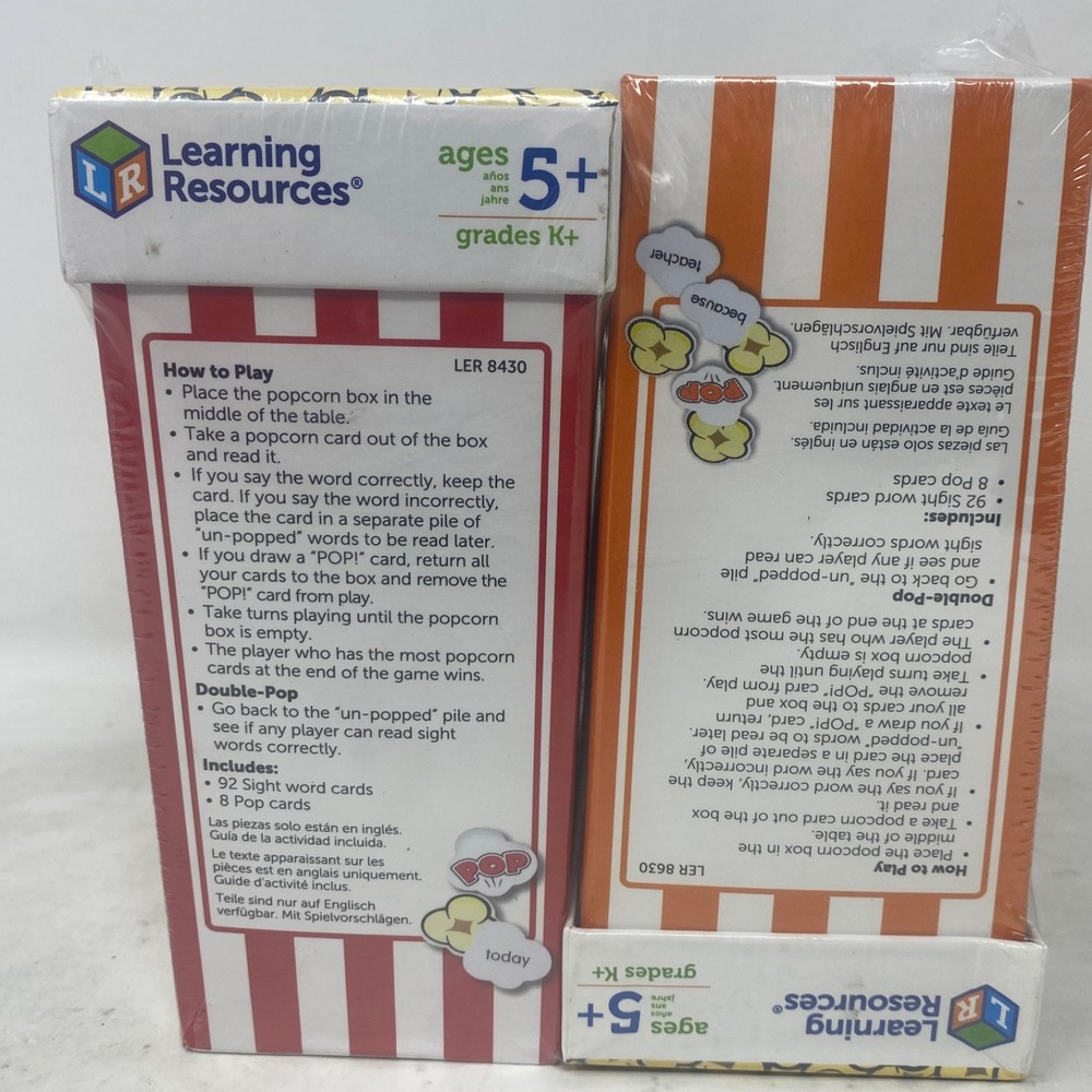 Learning Resources Pop for Sight Words Bundle Language Building Skill Games