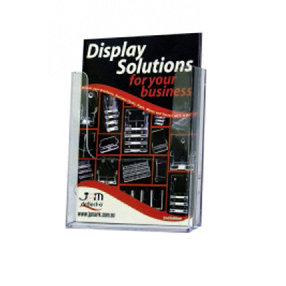 Deflect-O A5 Wall Mount Brochure Holder Clear Durable Plastic Construction