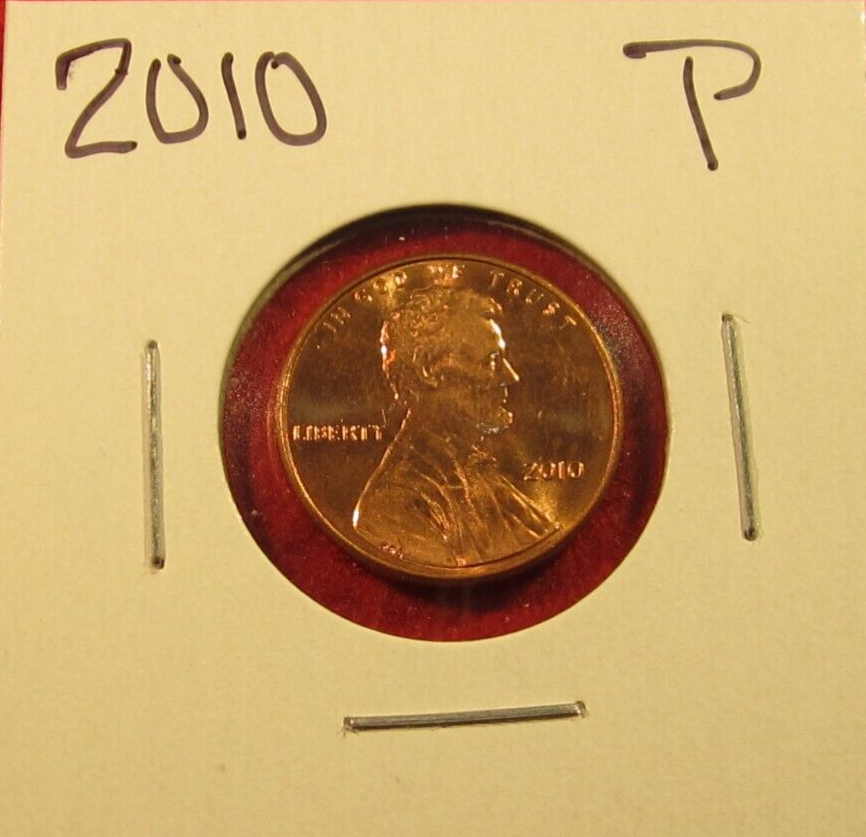 2010 P Lincoln Shield Cent - Red - BU - Uncirculated