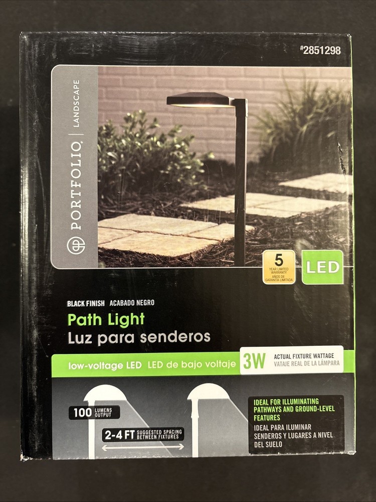 Portfolio Landscape Path Light LED Black Finish