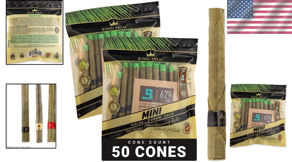 Mini Palm Leaf Cones with Tips - 2 Packs