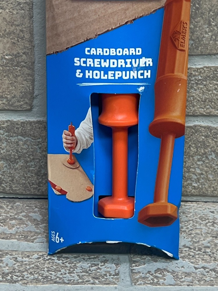 Elmers Build It Tools Screwdriver & Holepunch Construct And Create Cardboard 6+