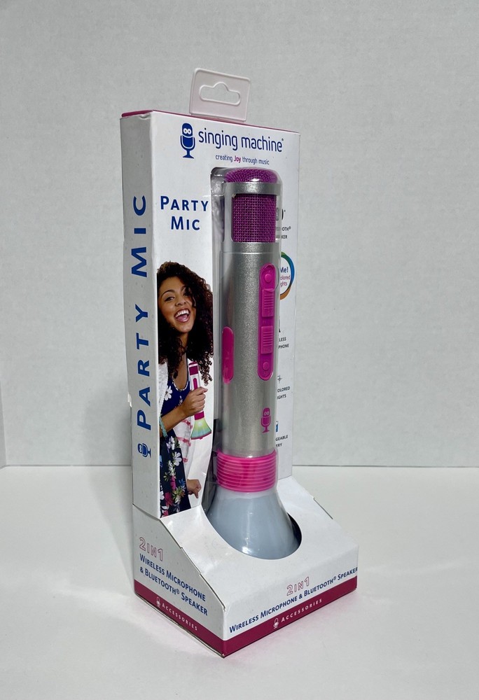 Singing Machine - Portable Microphone Wireless with Built in Bluetooth speaker